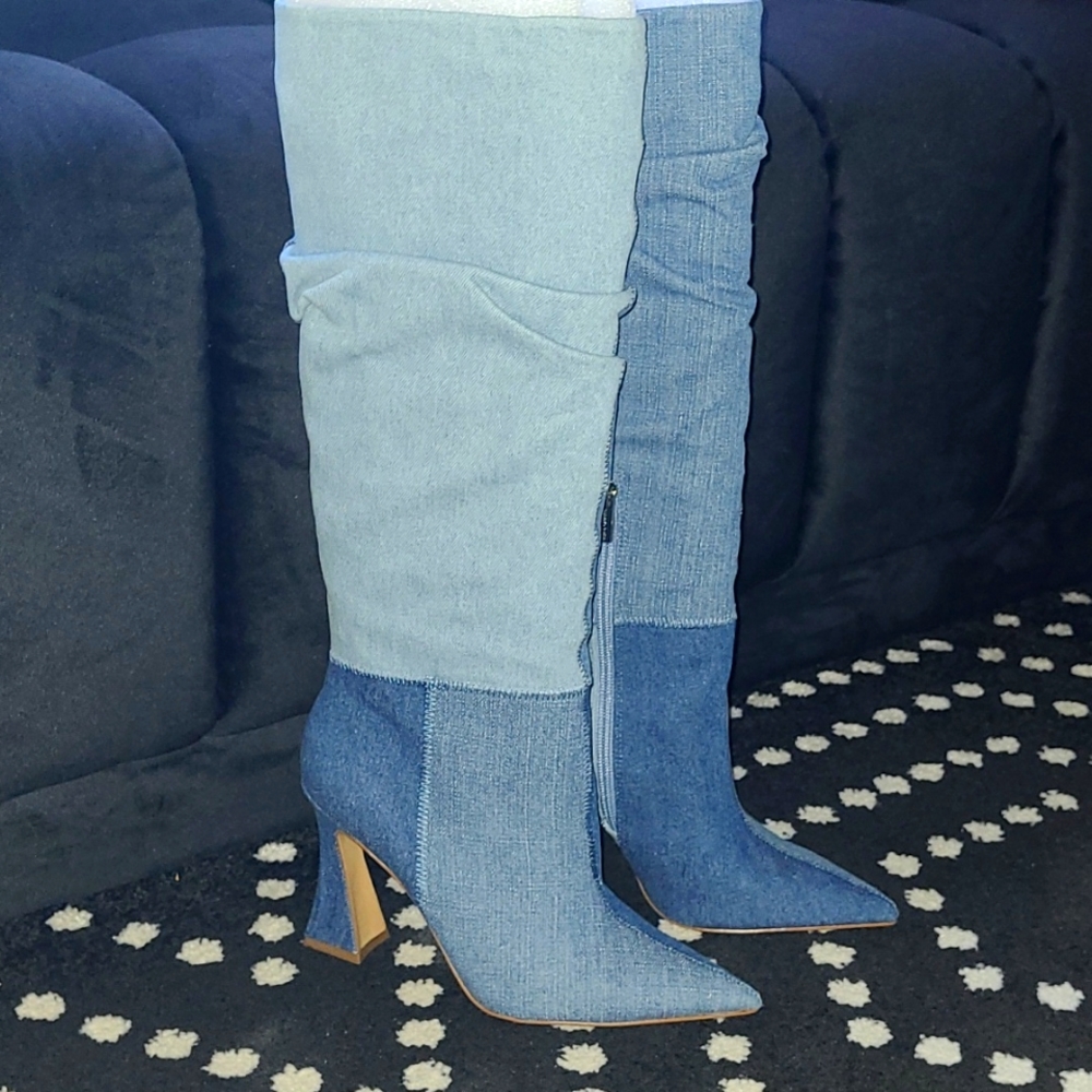 Vince Camuto denim boots